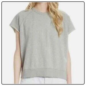 Free People That Tee Grey Boho Indie Sweatshirt, Small